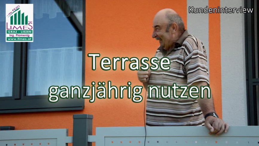 Fam. Rainer aus Liezen, Terrassenüberdachung