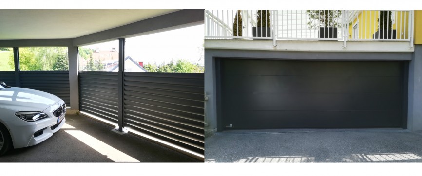 Herr Stoisser aus Graz, Carport und Garagentor
