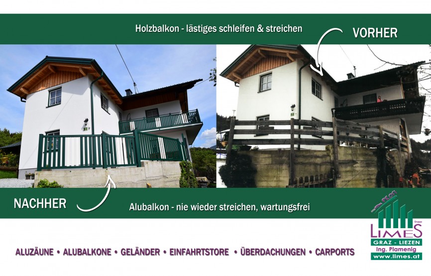 Familie Prietl aus Lassing, Alubalkon