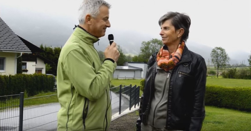 Frau Vollmann aus Öblarn, Doppelstabmattenzaun
