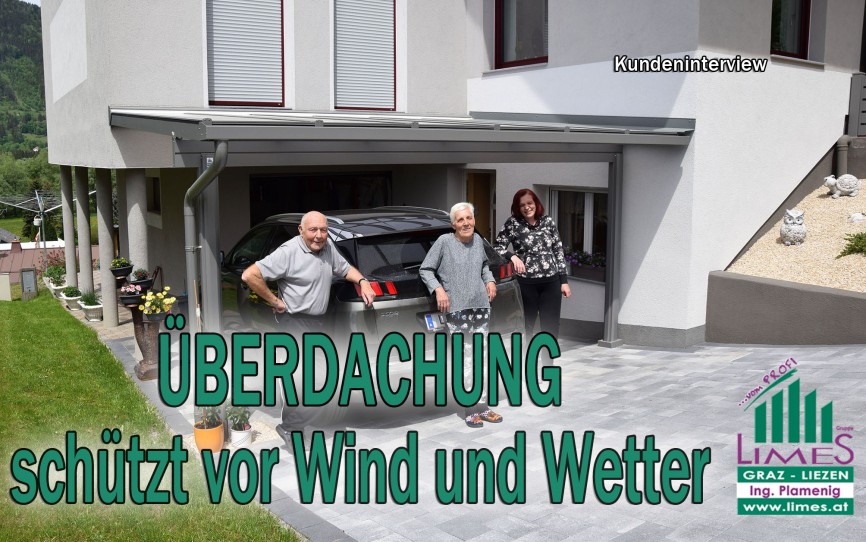 Familie Seebacher aus Aigen im Ennstal, Überdachung und Aluzaun