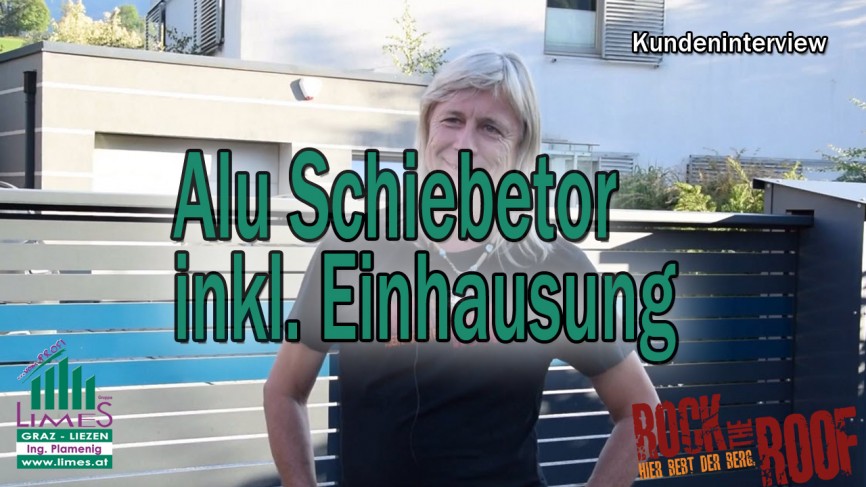 Herr Sepp Spielbichler aus Gröbming, Einfahrtstor inkl. Einhausung + Mülltonnenbox